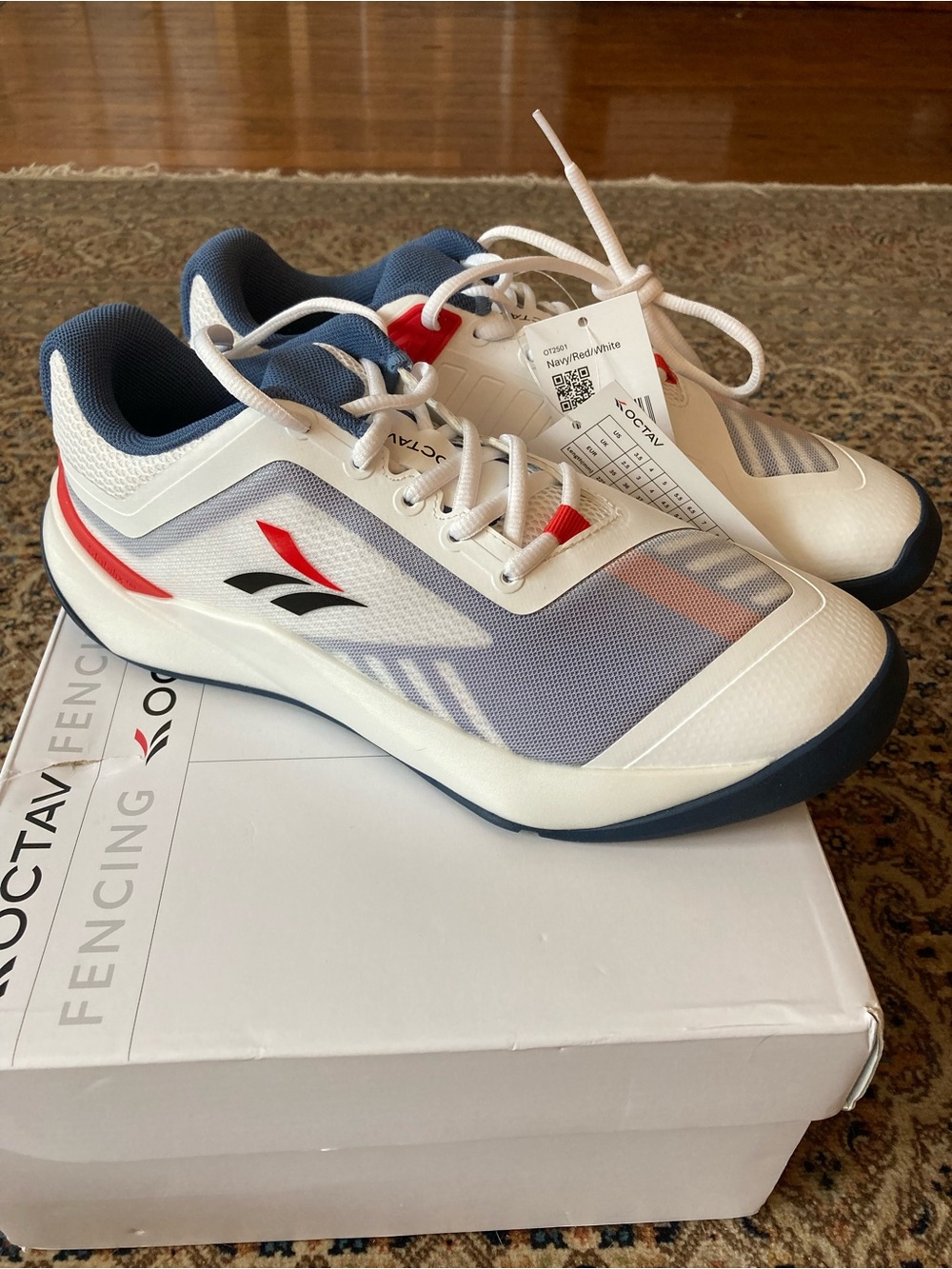 OCTAV Excel 2025 Fencing Shoes in Navy